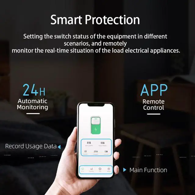 Alt view image 4 of 7 - DIY 1P+N Smart Wi-Fi Switch, Work with Alexa and Google Assistant for Voice Control, 25A with Energy Monitor, Smart Life/Tuya APP Remote Control, Timer Functions, DIN Rail Mounted,FCC Certified