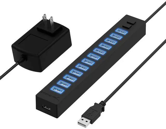 Main image of 13 Port High Speed USB 2.0 Hub with Power Adapter and 2 Control Switches (HB-U14P)