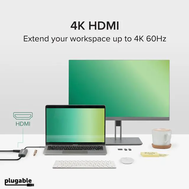 Alt view image 3 of 7 - 7-in-1 USB C Hub Driverless Multiport Adapter with Ethernet, Single 4K60Hz HDMI, 100W Pass-Through Charging, 2X USB 3.0, SD/microSD, for USB-C, USB4, Thunderbolt, Mac, Windows, Chromebook