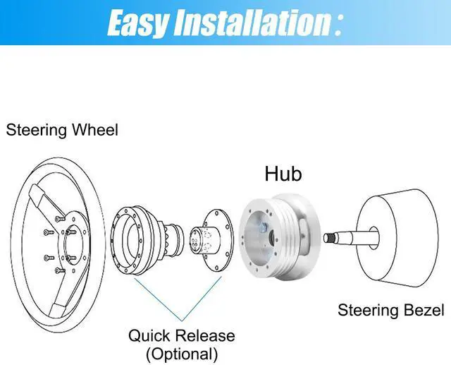 Alt view image 5 of 6 - 5 & 6 Hole Billet Steering Wheel Hub Adapter Compatible with 1969-1994 Chevrolet Chevy GM Flaming River Ididit Buick Jeep Pontiac Oldsmobile