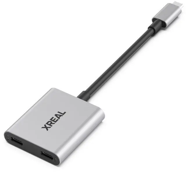 Main image of Hub, Power and Play Adapter, Power Your AR Glasses While Charging Your Source Device, Like Steam Deck, ROG Ally, Switch, iPhone 15 or Android Phone, Support 45W Fast Charging and 120Hz