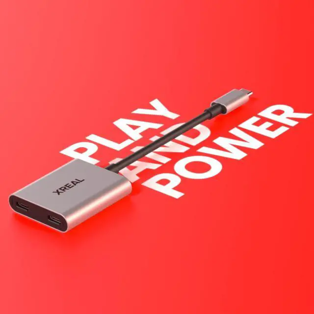 Alt view image 2 of 6 - Hub, Power and Play Adapter, Power Your AR Glasses While Charging Your Source Device, Like Steam Deck, ROG Ally, Switch, iPhone 15 or Android Phone, Support 45W Fast Charging and 120Hz