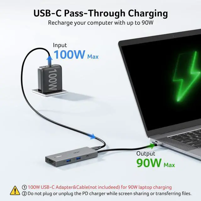 Alt view image 6 of 7 - USB C Docking Station Dual Monitor With 2 HDMI, 9-IN-1 Laptop Docking Station with 4K@60Hz HDMI, USB A&C 3.0, SD/Micro SD, 100W PD, USBC Dock Compatible with Acer/Dell XPS/HP/Mac/Surface (0.65FT)