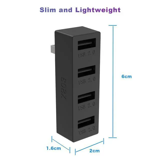 Alt view image 4 of 6 - 4 Ports USB Hub 2.0 for Xbox Series X, High Speed USB Hub Splitter Expansion Adapter Compatible with Xbox Series