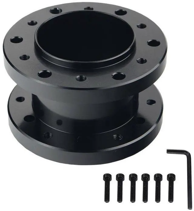 Main image of 5cm Black Height Aluminium Steering Aluminum Spacer for Aftermarket Steering Wheel Hub Adapter Boss Kit