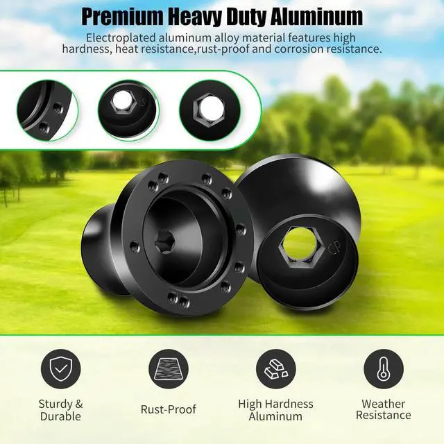 Alt view image 3 of 7 - Club Car Precedent Golf Cart Steering Wheel Adapter Hexagon Shape Fit for Club Car Precedent/Tempo/Onward Golf Carts Mounting Hub Durable Aluminum, Fits 5/6 Hole Golf Cart Steering Wheel
