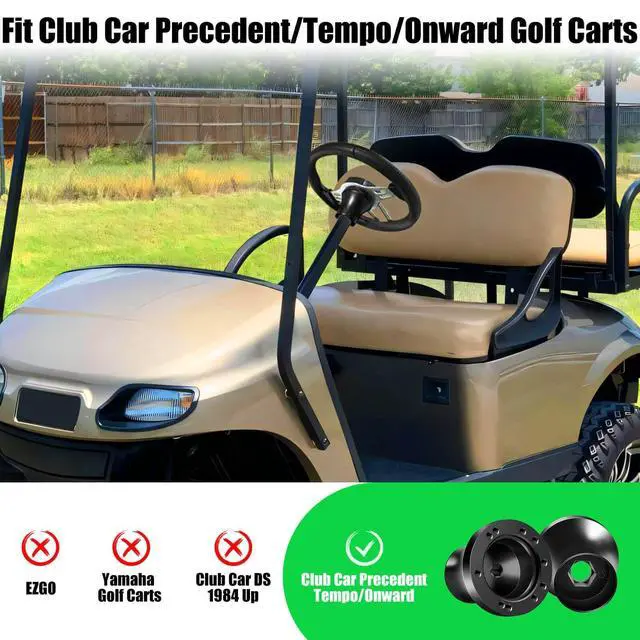 Alt view image 4 of 7 - Club Car Precedent Golf Cart Steering Wheel Adapter Hexagon Shape Fit for Club Car Precedent/Tempo/Onward Golf Carts Mounting Hub Durable Aluminum, Fits 5/6 Hole Golf Cart Steering Wheel
