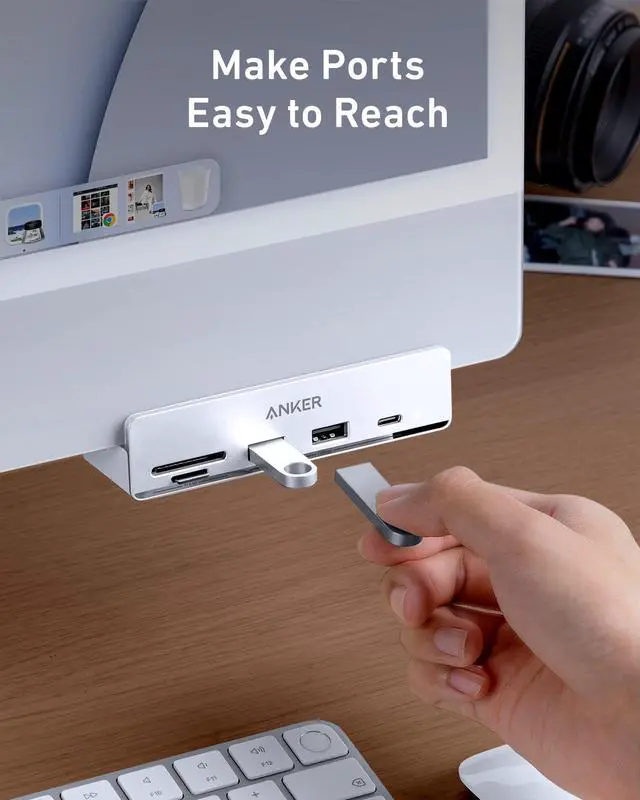 Alt view image 5 of 6 - USB C Hub, 535 USB C Hub (5-in-1), with 2 USB-A 10 Gbps Data Ports, USBC 10 Gbps Port, SD and microSD Card Reader, for iMac Pro/iMac 24 inch 2021 / iMac 27 inch / 21.5 inch