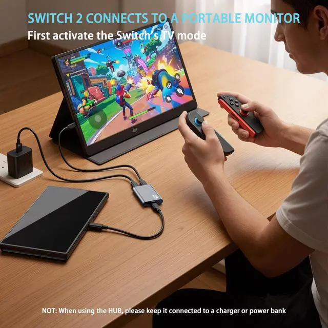 Alt view image 3 of 7 - USB C to AR Glasses Adapter, Power for Xreal/Viture/RayNeo/Rokid AR Glasses While Charging for Steam Deck,ROG Ally,Switch 2,DJI RC 2,iPhone 15-17 or Android Phone,Compatible 8K 30Hz/4K 144Hz