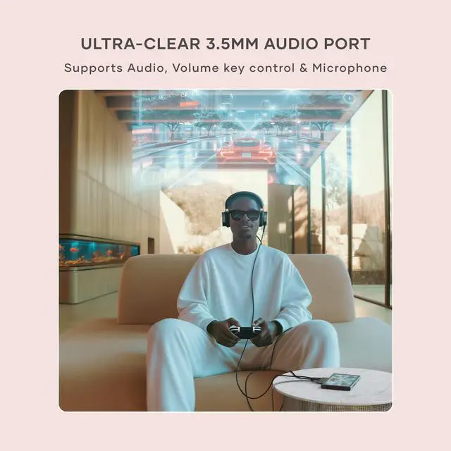 Alt view image 6 of 7 - USB C Mobile Hub, 4-in-1 USB C Multiport Adapter, 4K HDMI, 100W Pass-Through Charging, 10Gbps Data, 3.5mm Audio Jack, for iPhone, iPad, MacBook, Switch, & More