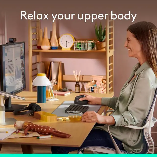 Alt view image 4 of 7 - Lift Vertical Ergonomic Mouse, Wireless, Bluetooth or Logi Bolt USB Receiver, Quiet clicks, 6 Buttons, Compatible with Windows/macOS/iPadOS, Laptop, PC - Graphite