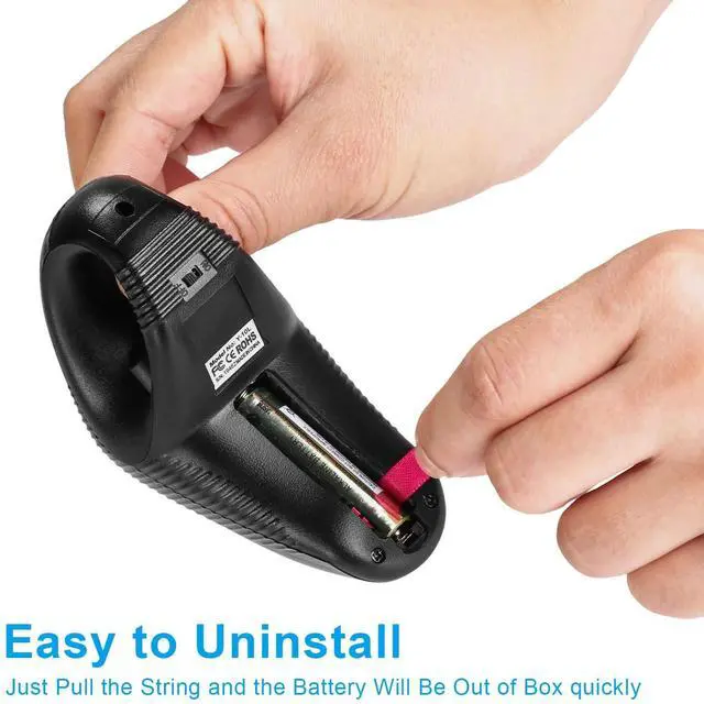Alt view image 3 of 7 - Wireless USB Handheld Finger Trackball Mouse for Laptop Mac Window Computer