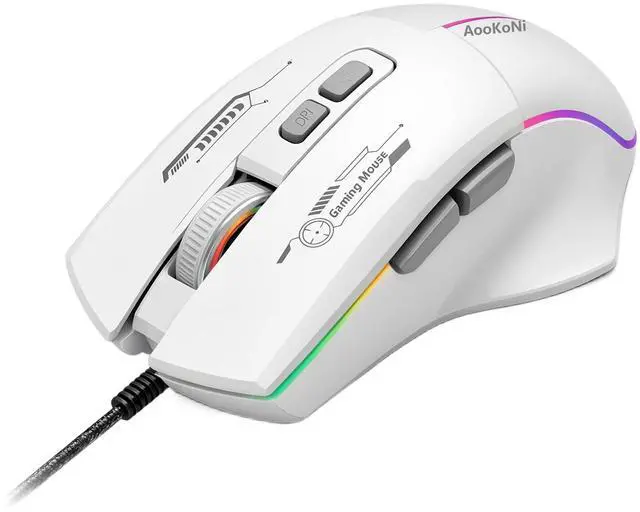 Main image of Gaming Mouse, Wired Gaming Mouse with RGB Backlit, 7200DPI Adjustable, PC Gaming Mice with 7 rogrammable Macro Buttonsg, Ergonomic Mouse Gamer for PC, Desktop, MacLaptop, Chromebook.