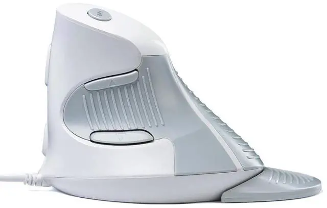 Main image of Wired Ergonomic Vertical Mouse, Vertical Mouse for Medium Hands, Removable Wrist Rest, Silent Click Ergo Mouse, Up to 4200 DPI, 6 Programmable Buttons, Compatible with Laptop/PC (M618XU-White)