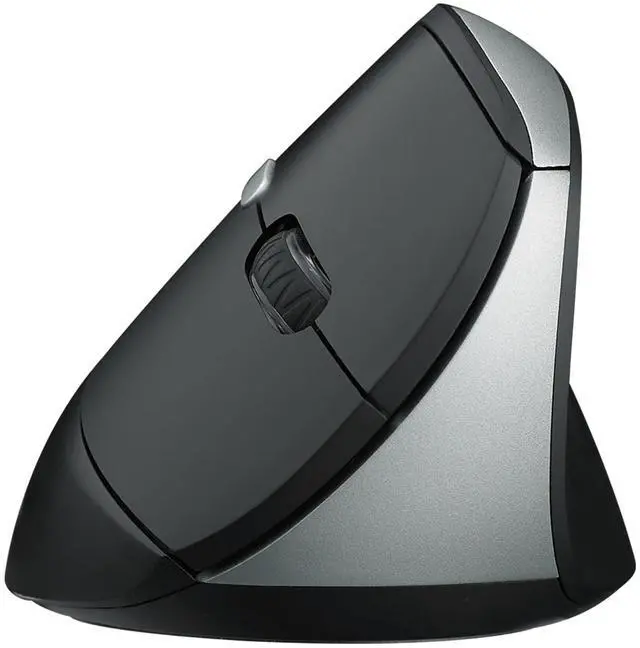 Main image of EV250 Silent Vertical Ergonomic Mouse, 2.4G Wireless Optical Mouse, 800/1000/1200/1600 DPI, Quiet Clicks, 5 Buttons, Compatible with Windows/Mac OS/iPad OS, Laptop, PC - Black