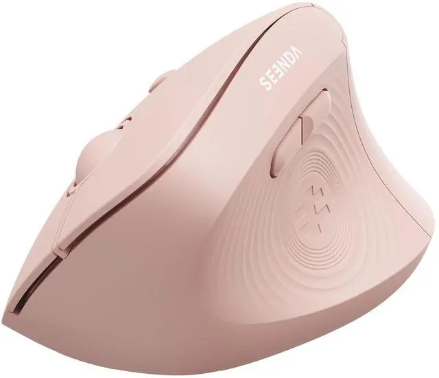 Main image of Ergonomic Wireless Mouse, MOU200 Vertical Bluetooth Mouse with 2.4G USB Receiver, Dual Bluetooth, Quiet Clicks, 52° Grip, 3-Level DPI, 83g Right Hand Mouse for Laptop PC Mac Android, Light Pink