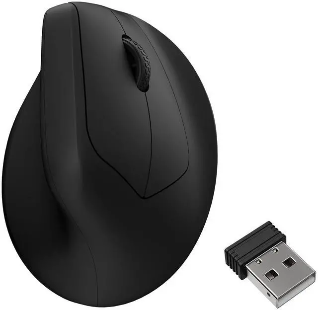 Main image of M5 Wireless Ergonomic Mouse, 8000Hz Tri-Mode 2.4 GHz/Bluetooth 5.1/Wired, PixArt 3950 Sensor, 30000 DPI, Ergonomic Lightweight Programmable Macro Button for Windows PC/Mac - Black