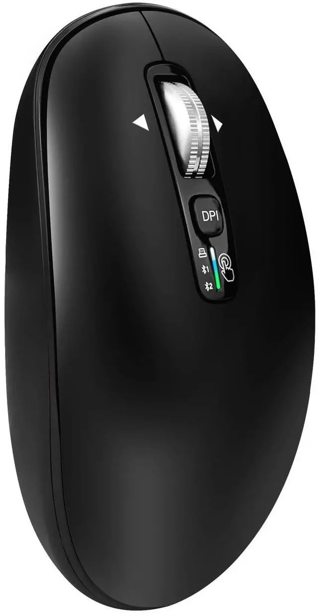 Main image of Wireless Bluetooth Mouse,USB+BT×2,Multi Device Ergo Full Size Mouses-big Hand,Metal 4-Way Super Scrolling,± 3000 DPI,10 Buttons,Plug&Play,Quiet,w/ 2 Batteries,Mice for Laptop,Computer,Tablet,Mac,iPad