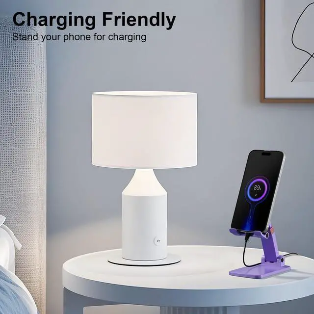 Alt view image 2 of 7 - Phone Stand for Desk, Cell Phone Holder Adjustable Cellphone Tablet Stand for Desk Height Angle Adjustable Compact Design for iPhone iPad Android Devices Under 12" (Purple, 1Pack)