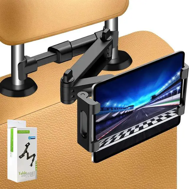Main image of Tablet Holder for Car,ipad Headrest Mount for 5.5-18.4 Inch ipad/Phones Car Tablet Holder with 360°Rotating Adjustable Trip Essentials,Black