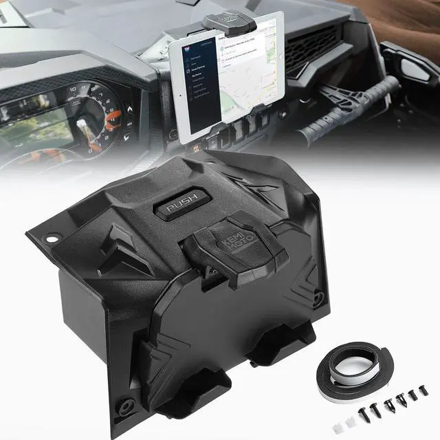 Main image of Electric Device GPS Mount Storage Box Compatible with 2019-2023 Polaris RZR XP 1000 XP Turbo Accessories RZR Tablet Mount Phone Bracket Extra Space Adjustable Navigation Tablet Holder