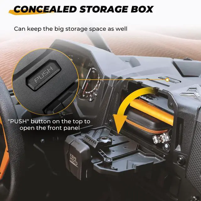 Alt view image 3 of 7 - Electric Device GPS Mount Storage Box Compatible with 2019-2023 Polaris RZR XP 1000 XP Turbo Accessories RZR Tablet Mount Phone Bracket Extra Space Adjustable Navigation Tablet Holder