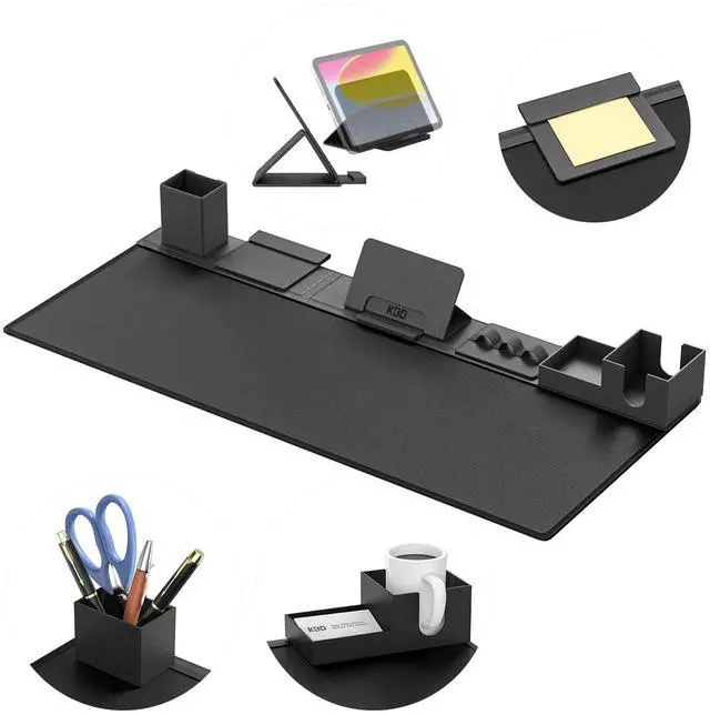 Main image of Desk Pad Mat Set, 6 in 1 Mouse Mat with Magnetic Desktop Storage Accessories DIY Feature for Phone and Tablet Stand/Cup Holder/Pen Card Holder/Cable Management for Home Office Accessories