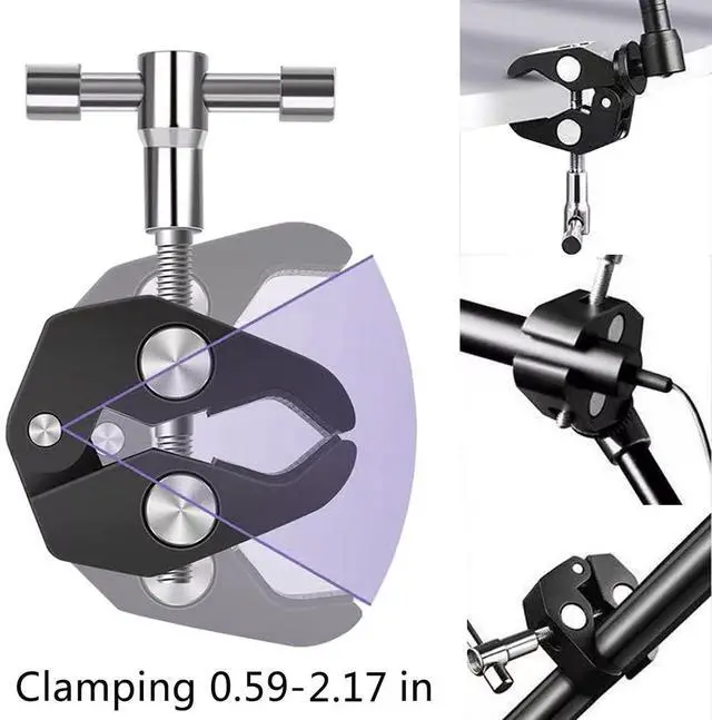 Alt view image 5 of 6 - Multi-Scene Universal Tablet Holder 360° Adjustable Mount for Treadmills, Exercise Bikes, Strollers, Wheelchairs, Golf Carts & More, with Secure Clamp for 4.712.9" Tablets & Phones