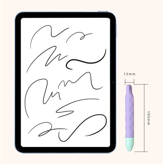 Alt view image 6 of 6 - Kid-Friendly Tablet Stylus with Tether, 2 Pack of Pink and Purple Kids Stylus Pen for iPad, Fire Tablet, All AMZ Fire Kids and Kids Pro, Sufface Tablets, Samsung Tablets and All Touch Screen Devices