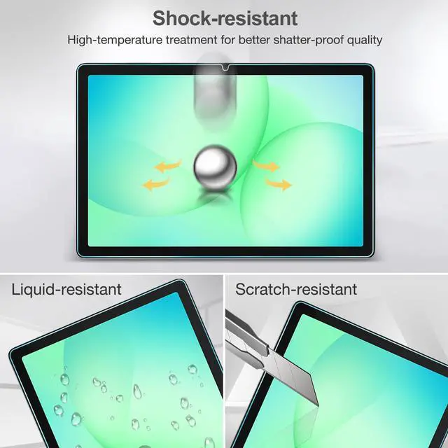 Alt view image 5 of 7 - 2 Pack Screen Protector for Galaxy Tab A11 Plus 2025 / Tab A9 Plus 11 Inch 2023, HD Tempered Glass 9H Film Guard for Tab A11+ / A9+ 5G 11"