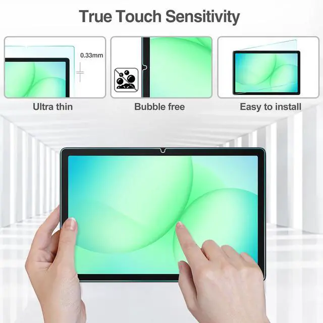 Alt view image 3 of 7 - 2 Pack Screen Protector for Galaxy Tab A11 Plus 2025 / Tab A9 Plus 11 Inch 2023, HD Tempered Glass 9H Film Guard for Tab A11+ / A9+ 5G 11"