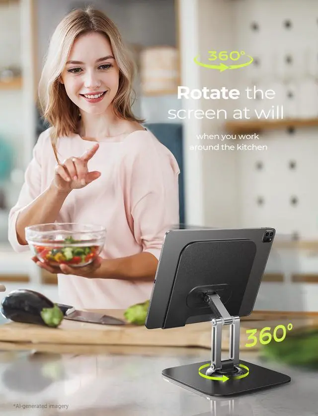 Alt view image 5 of 7 - for iPad Stand Holder Adjustable Tablet Stand for Desk, 2026 Kids for iPad Accessories Rotating Display Stand PC Office Accessories for Desk Women Gifts Kindle Tablet PS Switch iPhone 11"-4.7"