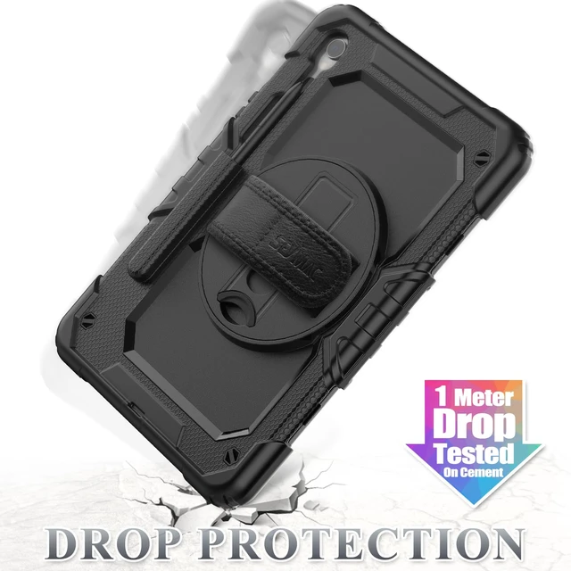Alt view image 6 of 7 - Case for Samsung Galaxy Tab S10 Lite / S10 FE / S9 FE 5G / S9 Tablet Case 10.9''/ 11'' Protective with Screen Protector, Pen Holder, 360 Rotate Stand, Hand Strap, Shoulder Strap, Black1