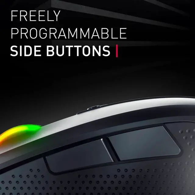 Alt view image 6 of 7 - MC 2.1 Wired Gaming Mouse RGB Lighting with Programmable Buttons and User Profiles. Fits in Your Hand. Right Handed. 5000 DPI Pixart Sensor. Black