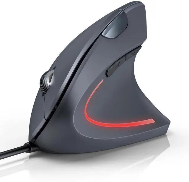 Main image of Wired Mouse, 6400 DPI Ergonomic Mouse 6 Buttons Silent Mice 4 Adjustable DPI Vertical Mouse Compatible with Windows/Chrome/Laptop/Computer