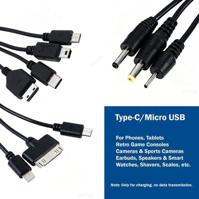 Alt view image 7 of 7 - Etigood 10 in 1 Multi Universal USB Charging Cable | Charging Only, No Data Transfer, Compatible with Multiple Cell Phones Speaker MP3 Player & More
