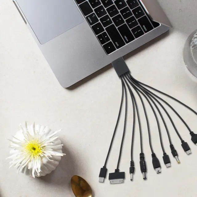 Alt view image 5 of 7 - QfwdfcTrenz 10 in 1 USB Cables, Universal USB to Multi Plug Cell Phone Charger, Universal Multiple Charging Cord Charging Cable with 10 Ports for Cell Phones Speaker MP3 MP4