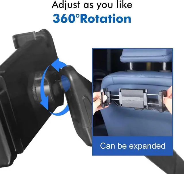 Alt view image 5 of 7 - Car Headrest Tablet Holder for BMW X5 X6 G05 G06 G60 G45, Car Back Seat Mount, Gifts Road Trip Essentials for Kids, for 6-11" Device Like iPad Pro, Air, Mini, Galaxy Tab