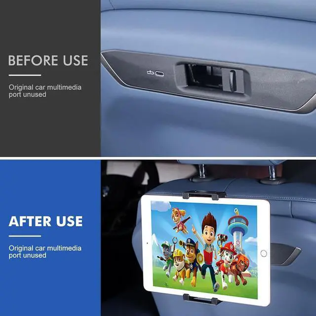 Alt view image 6 of 7 - Car Headrest Tablet Holder for BMW X5 X6 G05 G06 G60 G45, Car Back Seat Mount, Gifts Road Trip Essentials for Kids, for 6-11" Device Like iPad Pro, Air, Mini, Galaxy Tab