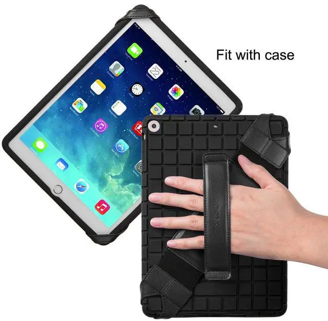 Alt view image 3 of 7 - Tablet Hand Strap 10 Inch, Fits Over Protective Case, 360° Swivel Grip, iPad 9th 10th Gen Samsung Galaxy Tab, Artists Reading, Black
