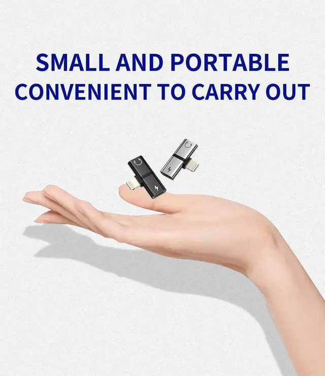 Alt view image 2 of 7 - Lightning Jack Headphone for Apple (2Pack) AUX Cable Earphones Charger Accessories for iPhone 14 13 12 11 Pro Max 7 8 Plus X SE XS XR for iPad Air Splitter Portable Travel Office Laptop Tablet Daily