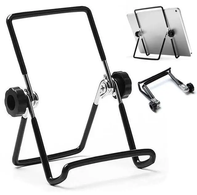 Main image of Adjustable Tablet Stand Holder, Non-Slip Foldable Holder Cradle Fit for 9-12.9" Tablets, iPad, Samsung and Kindle Fire, Display Stands Picture Frame Stand for Photos (Large Black)
