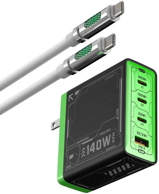 Main image of Multi-Functional Multi-Device Synchronous Charging Kit is Suitable for Computers and Mobile Phones and Includes a Fast Charging Plug and a 240W USB-C to USB-C Charging Cable (2-Pack)