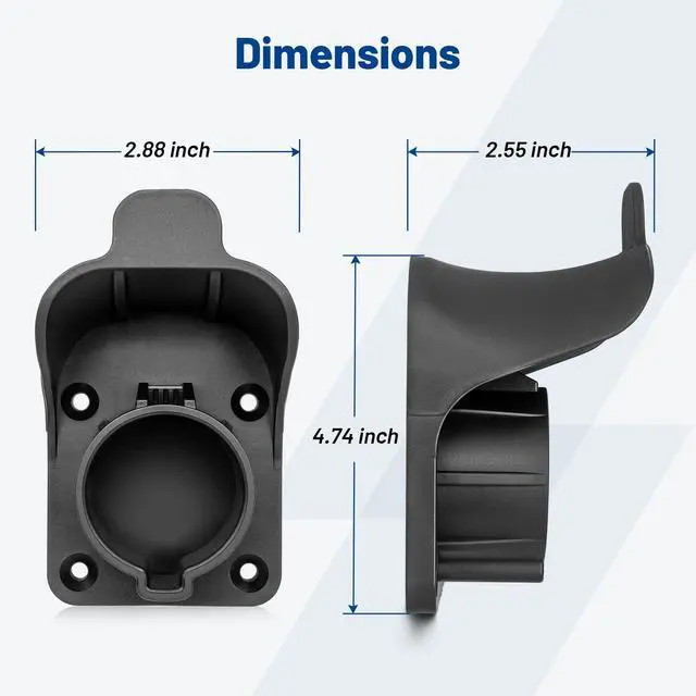 Alt view image 6 of 7 - EV Charger Holder SAE J1772 Charging Cable Organizer for Portable Electric Car Charger Cable Hanger Electric Vehicle Charging Cord Holder Wall-Mount Connector Space Saving