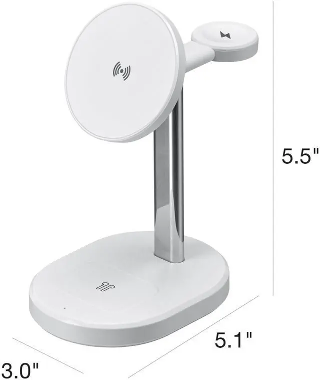 Alt view image 3 of 5 - 3-in-1 Wireless Charging Stand, IACQ295W