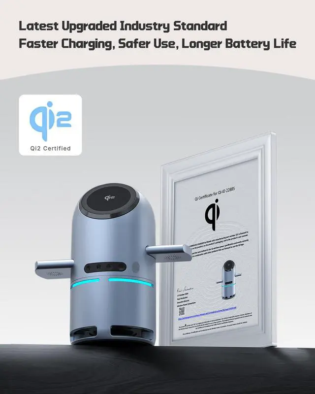 Alt view image 6 of 6 - 3-in-1 Charging Station for Multiple Devices, Charging Stand with Portable Bulti-in Speaker, Qi2 Certified 30W Fast Wireless Charger for iPhone 17/16/15/14/13/12 Pro, Apple Watch & AirPods