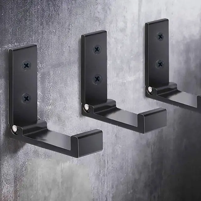 Alt view image 3 of 7 - Folding Coat Hooks, Foldable Wall Hooks for Hanging Aluminum Alloy Cloth Hanger Coat Hanger Headphones Holder Headset Wall Hanger Hook- Pack of 4