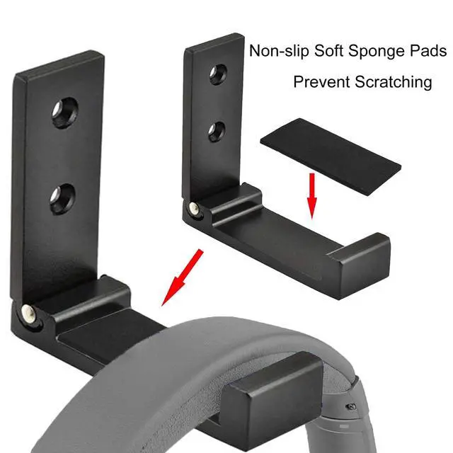 Alt view image 2 of 7 - Folding Coat Hooks, Foldable Wall Hooks for Hanging Aluminum Alloy Cloth Hanger Coat Hanger Headphones Holder Headset Wall Hanger Hook- Pack of 4