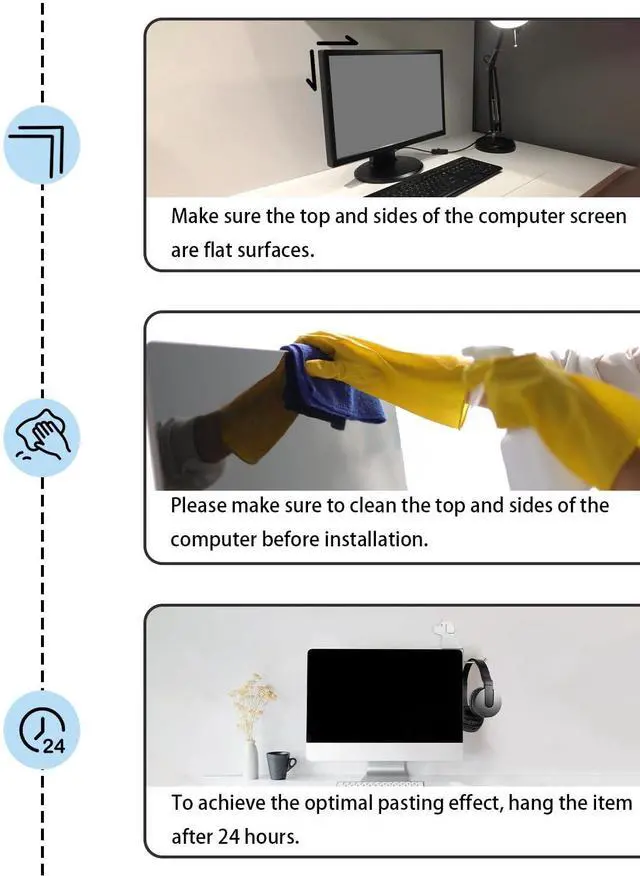 Alt view image 3 of 5 - Monitor Stand, Puppy Tail Hook for Headphone, Saves Desk Space and Protects Headphones, Organizer Decorative Hanger for Hanging Keys Cables and More (Silvery)