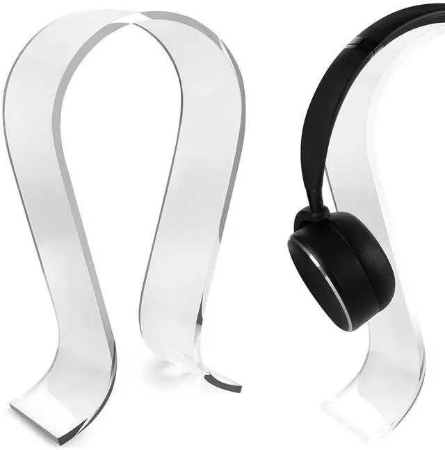 Main image of Clear Omega Headphone Stand for On-Ear Headphone, Gaming Headset Stand, Desk Display Hanger, Compatible with Bose, Marshall, Jabra, JBL, ATH, Sony, AKG, Sennheiser Headset (Clear)